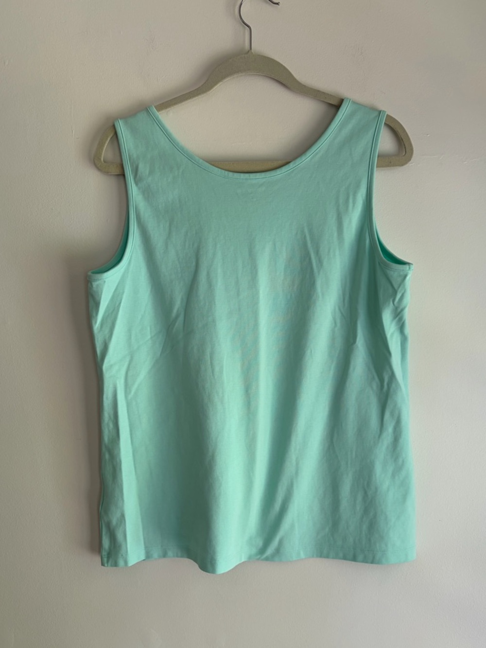 Lands' End Women's Mint Green 100% Cotton Tank Top Size XL - Picture 4 of 5